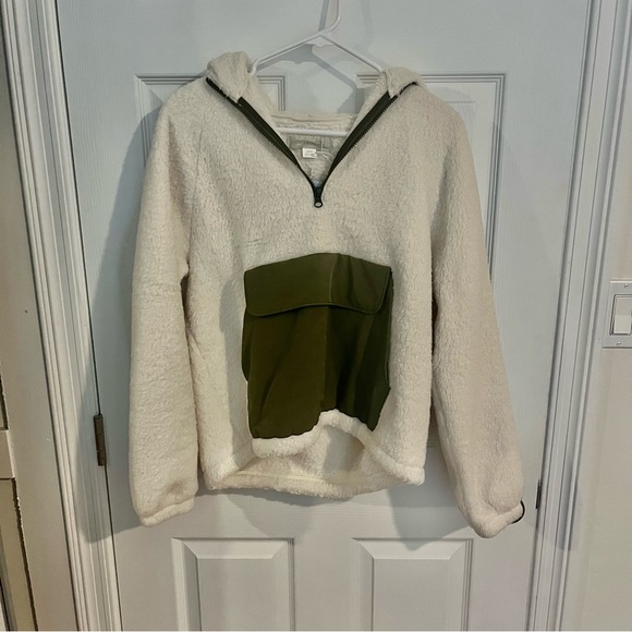 NWT Outerknown Active Sherpa Half Zip Hoodie - Picture 3 of 7